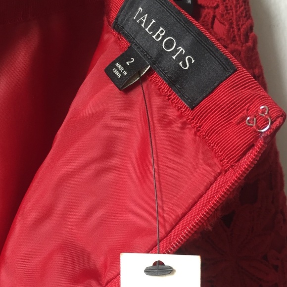 New dark red lace pencil skirt - Picture 5 of 7